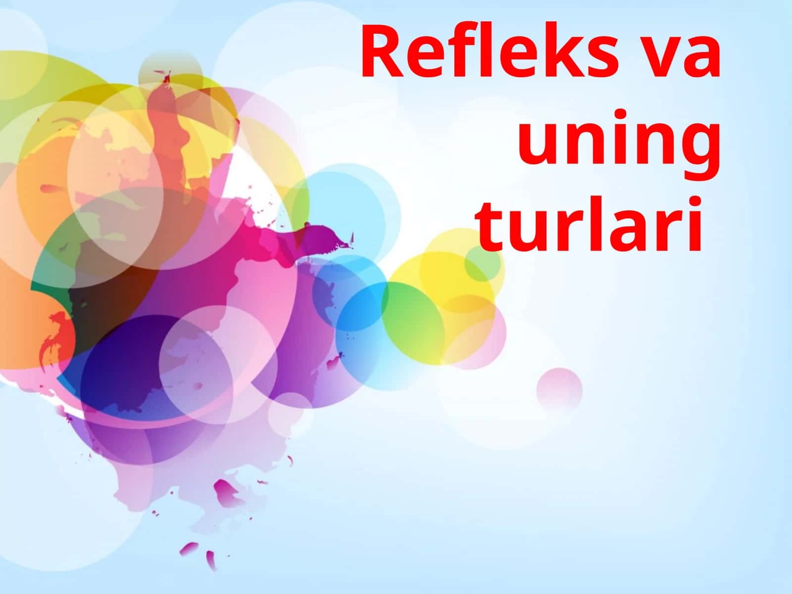 Refleks va uning turlari 1