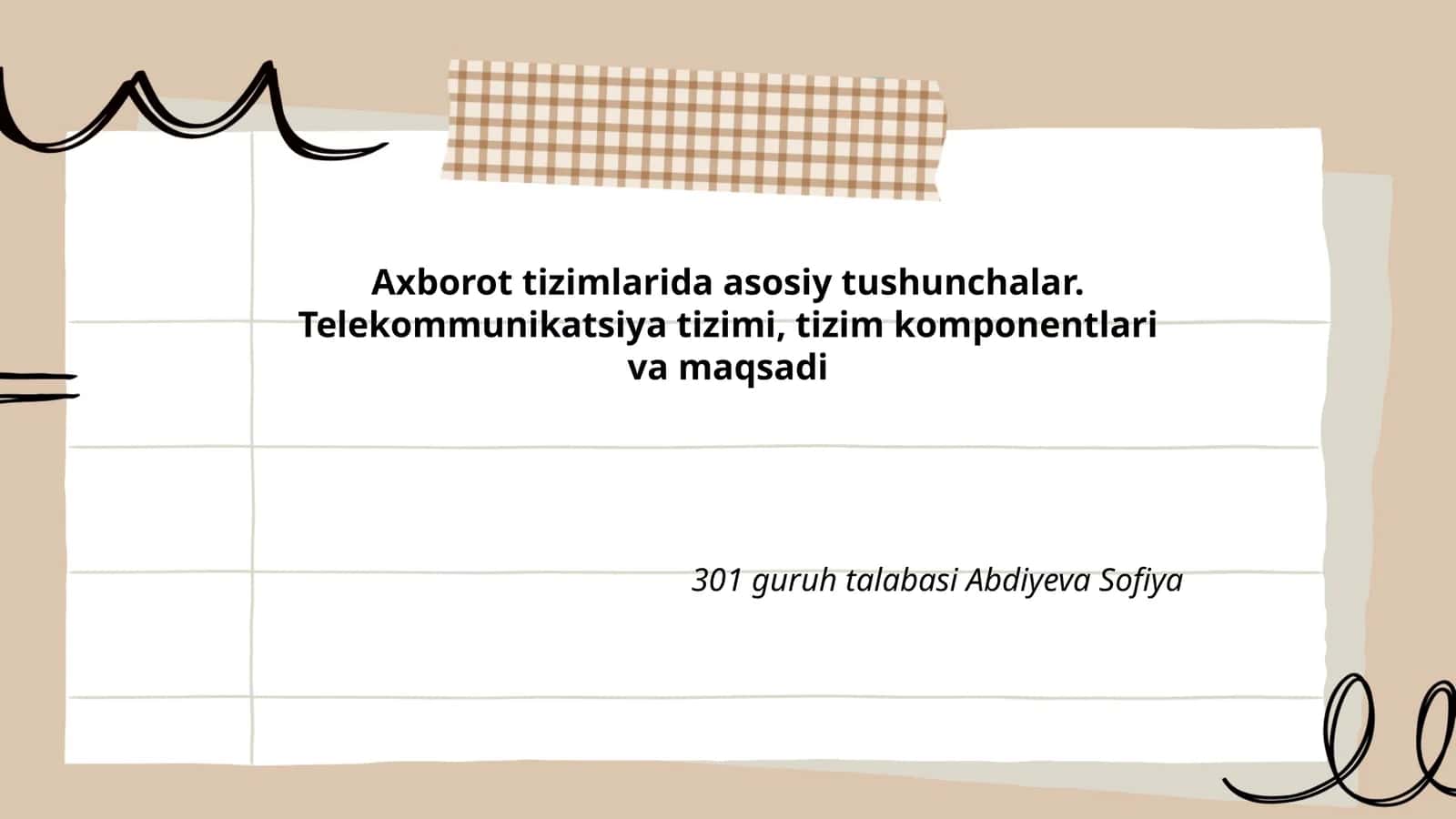 Axborot Tizimlarida Asosiy Tushunchalar 1