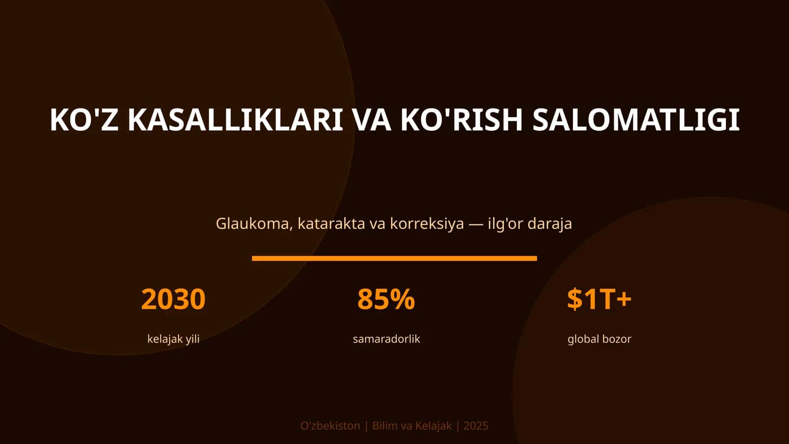 KO'Z KASALLIKLARI VA KO'RISH SALOMATLIGI 1
