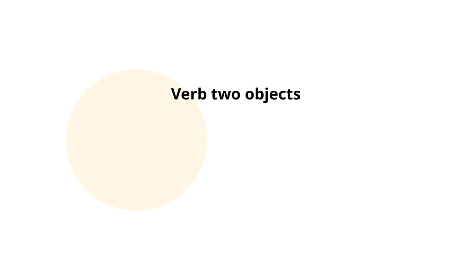 Two-object verbs 1