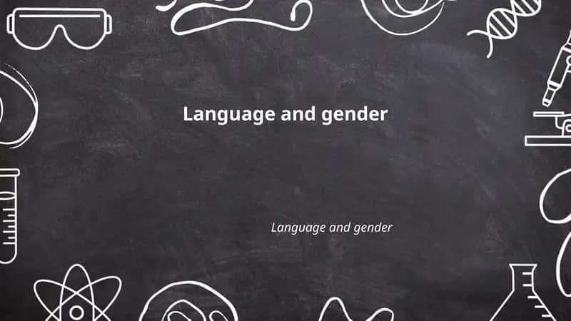 Language and gender 1