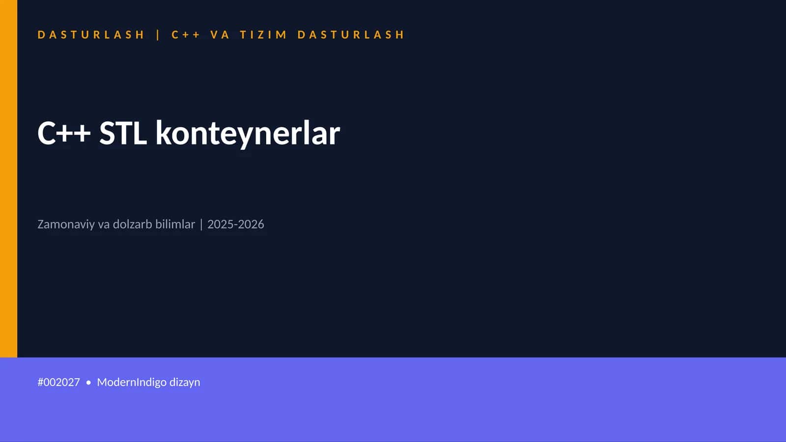 C++ STL konteynerlar 1
