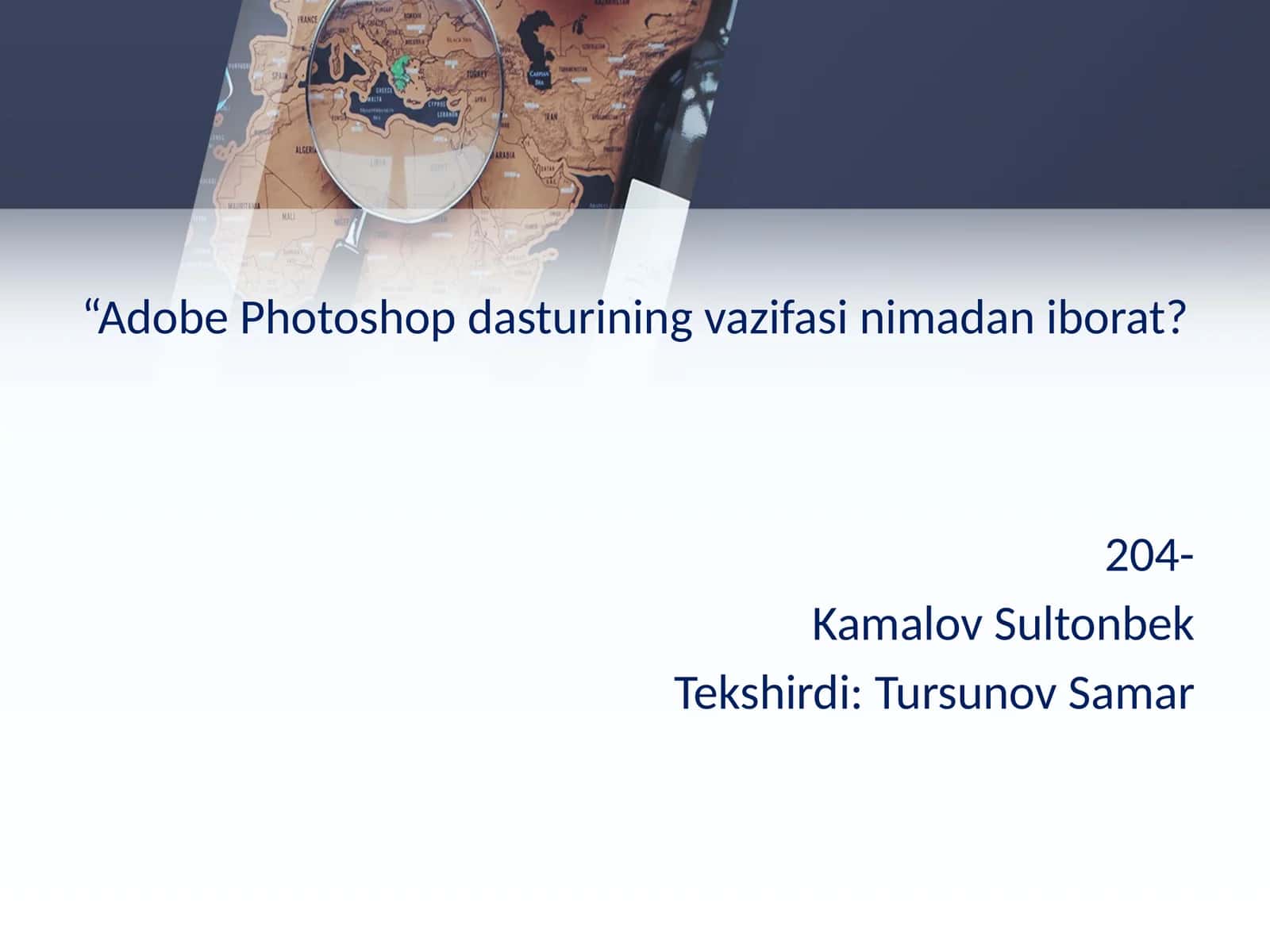 Adobe Photoshop dasturining vazifasi nimadan iborat? 1