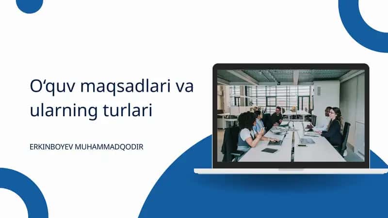 O‘quv maqsadlari va ularning turlari 1