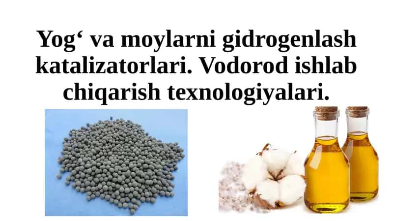 Hydrogenation Catalysts for Vegetable Oils 1
