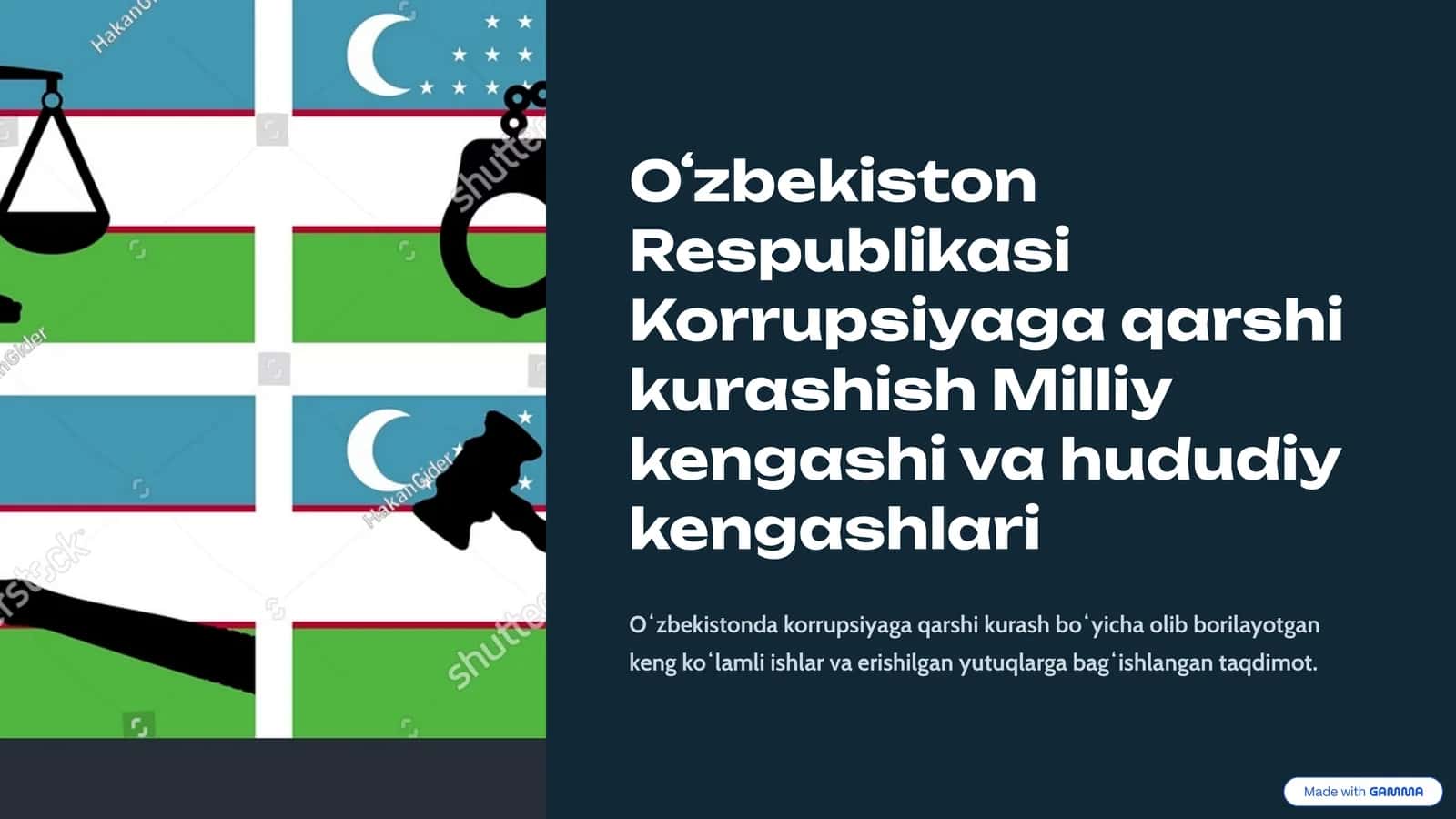 Korrupsiyaga qarshi kurashish Milliy kengashi va hududiy kengashlari 1
