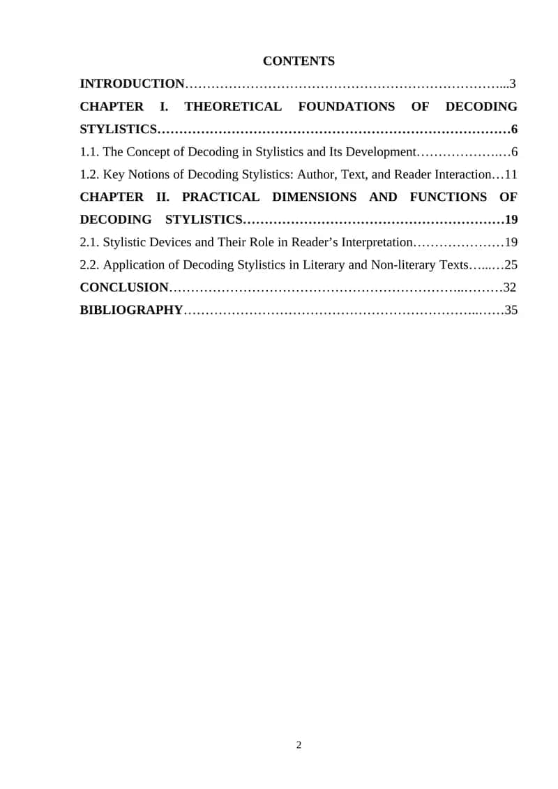 Decoding Stylistics 1
