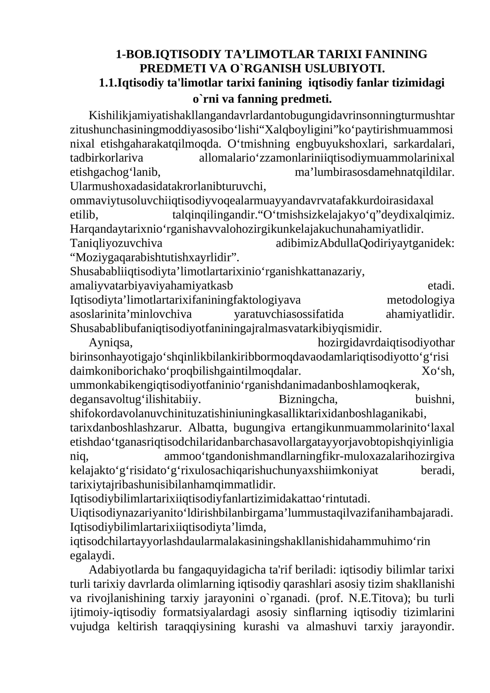 Iqtisodiy Ta'limotlar Tarixi 1