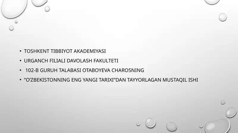 O'zbekistonning eng yaxshi tarixi 1