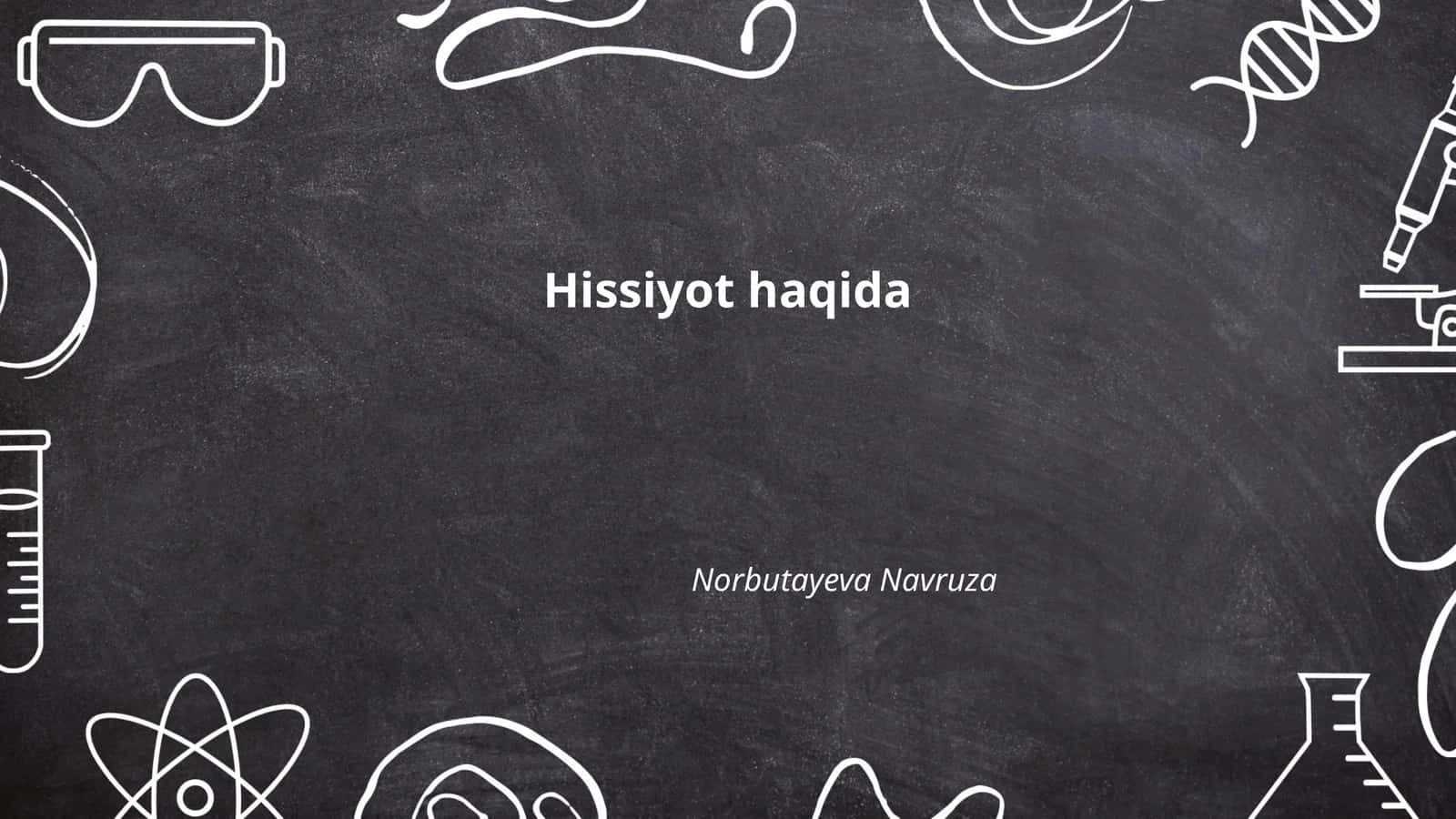 Hissiyot haqida 1