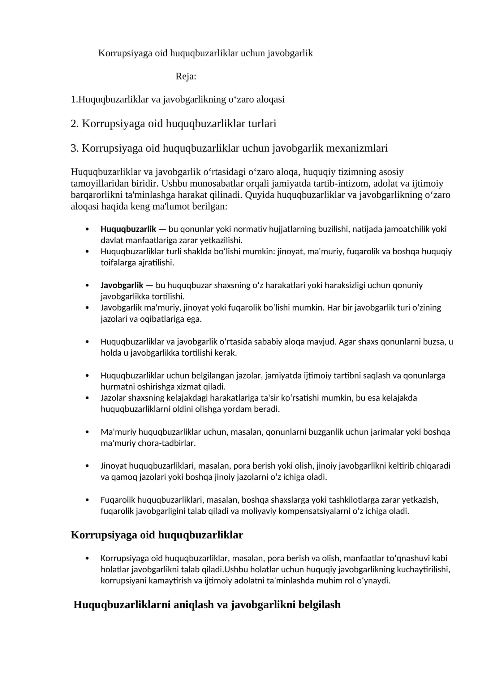 Korrupsiyaga oid huquqbuzarliklar uchun javobgarlik 1