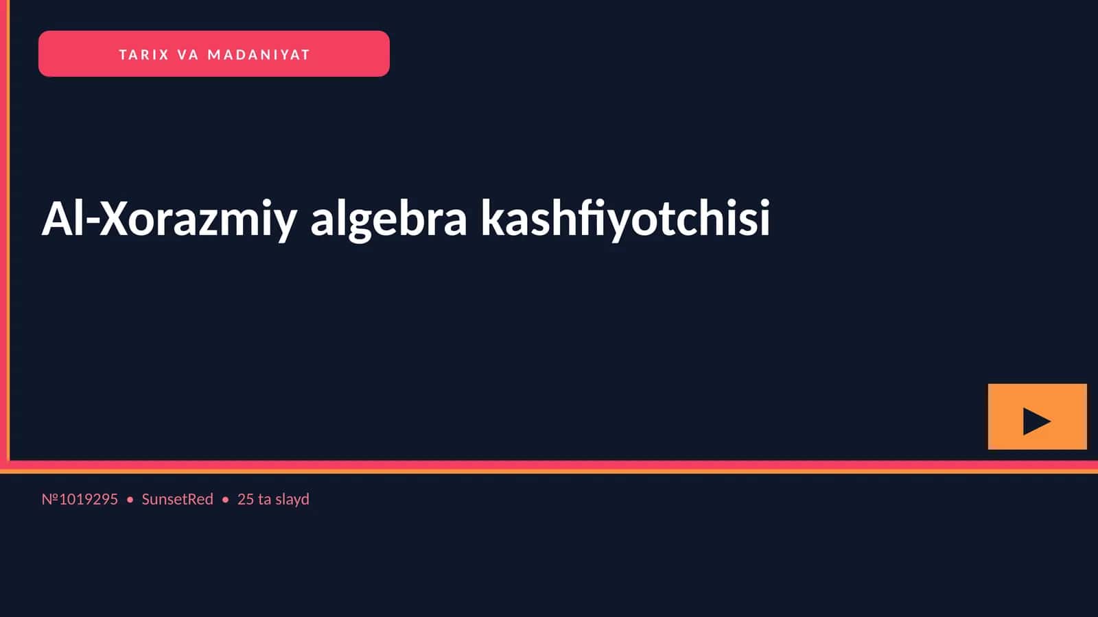 Al-Xorazmiy algebra kashfiyotchisi 1