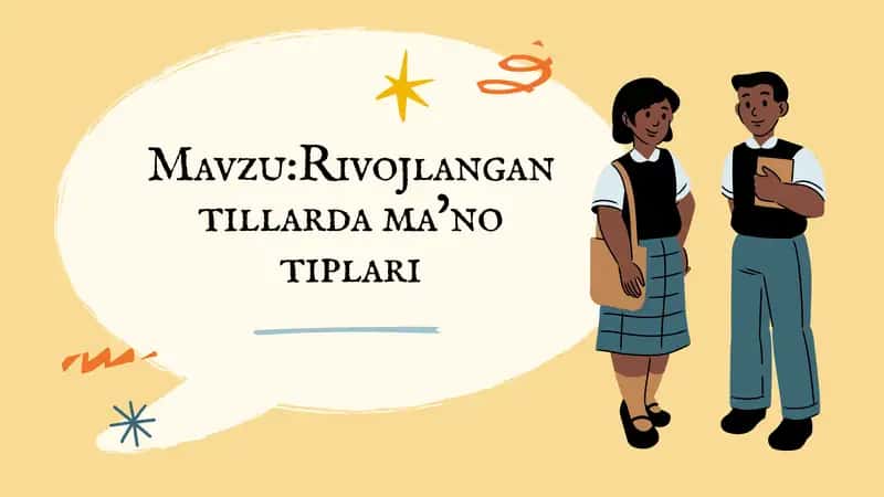 Rivojlangan tillarda ma’no tiplari 1