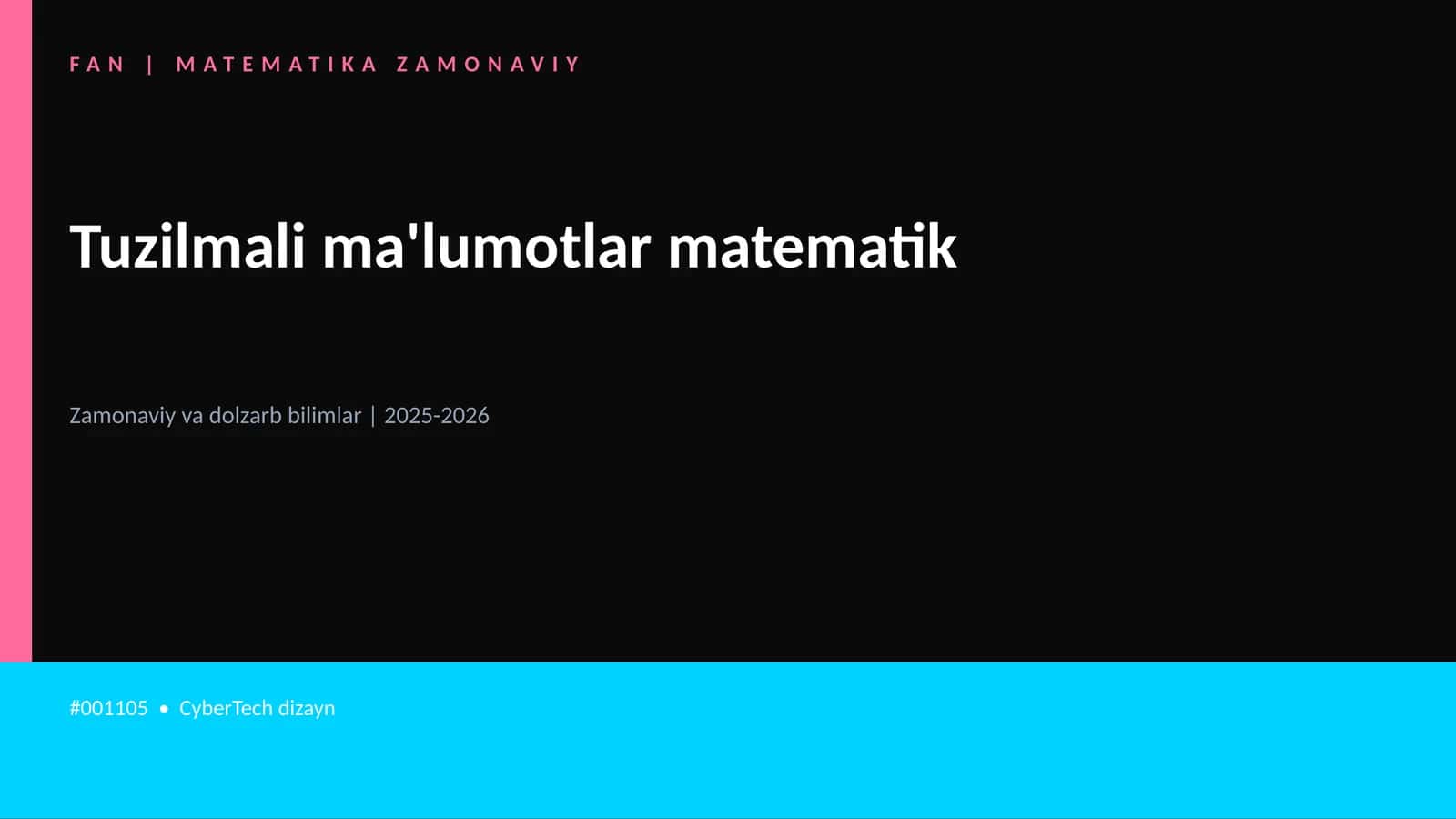 Tuzilmali ma'lumotlar matematik 1