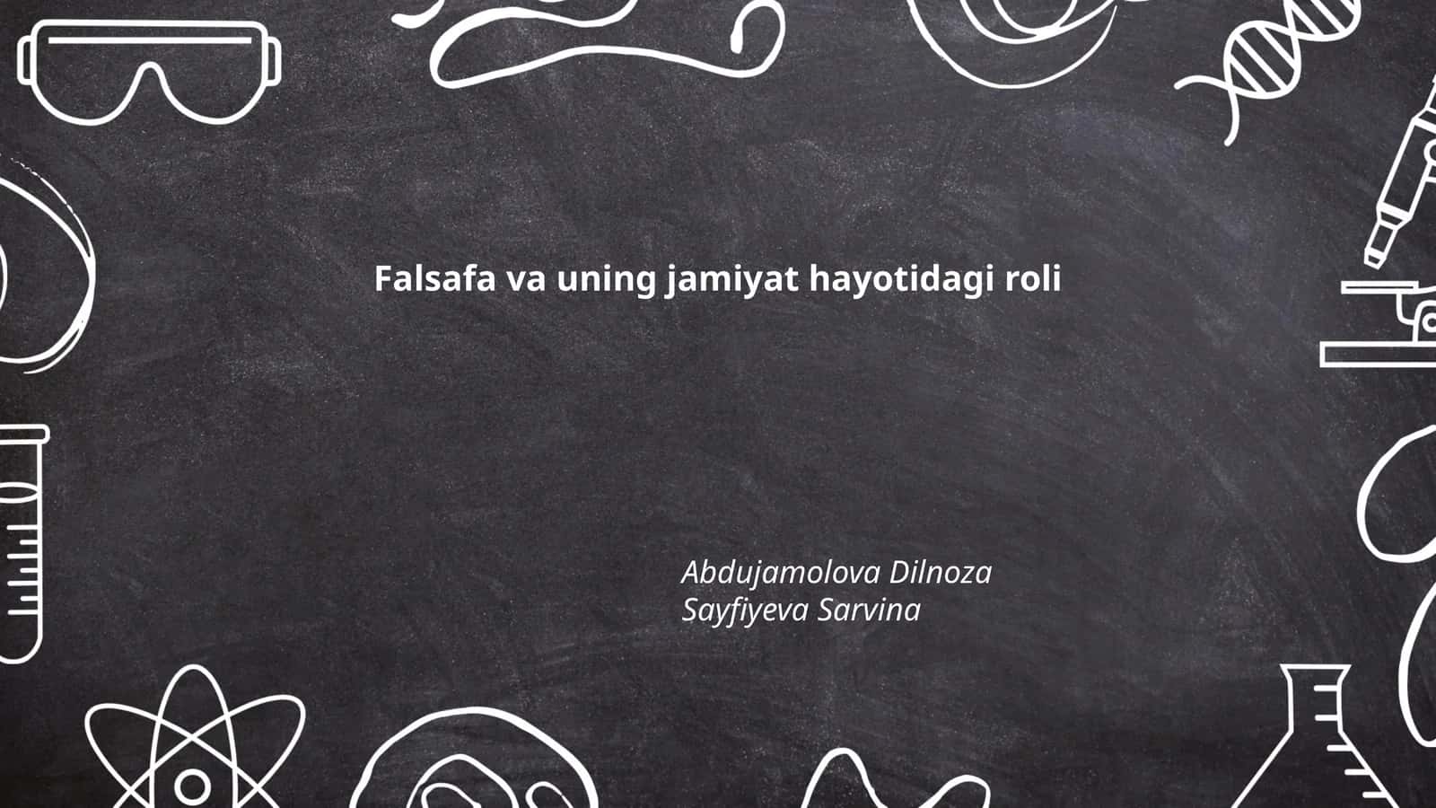 Falsafa va uning jamiyat hayotidagi roli 1