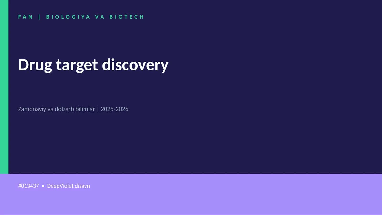 Drug target discovery 1