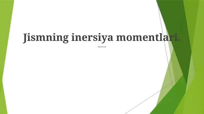 Inqorsion Momentlar 1