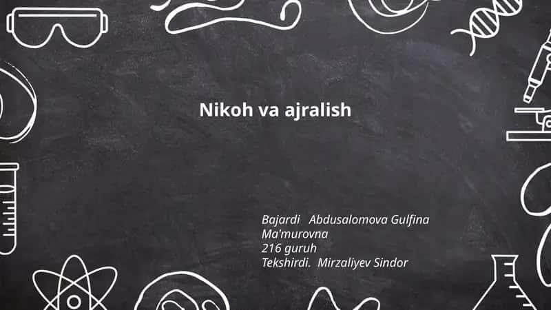 Nikoh va ajralish 1