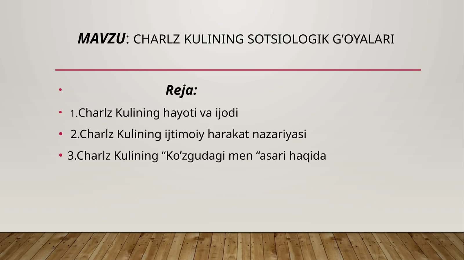 charlz kulining sotsiologik g’oyalari 1