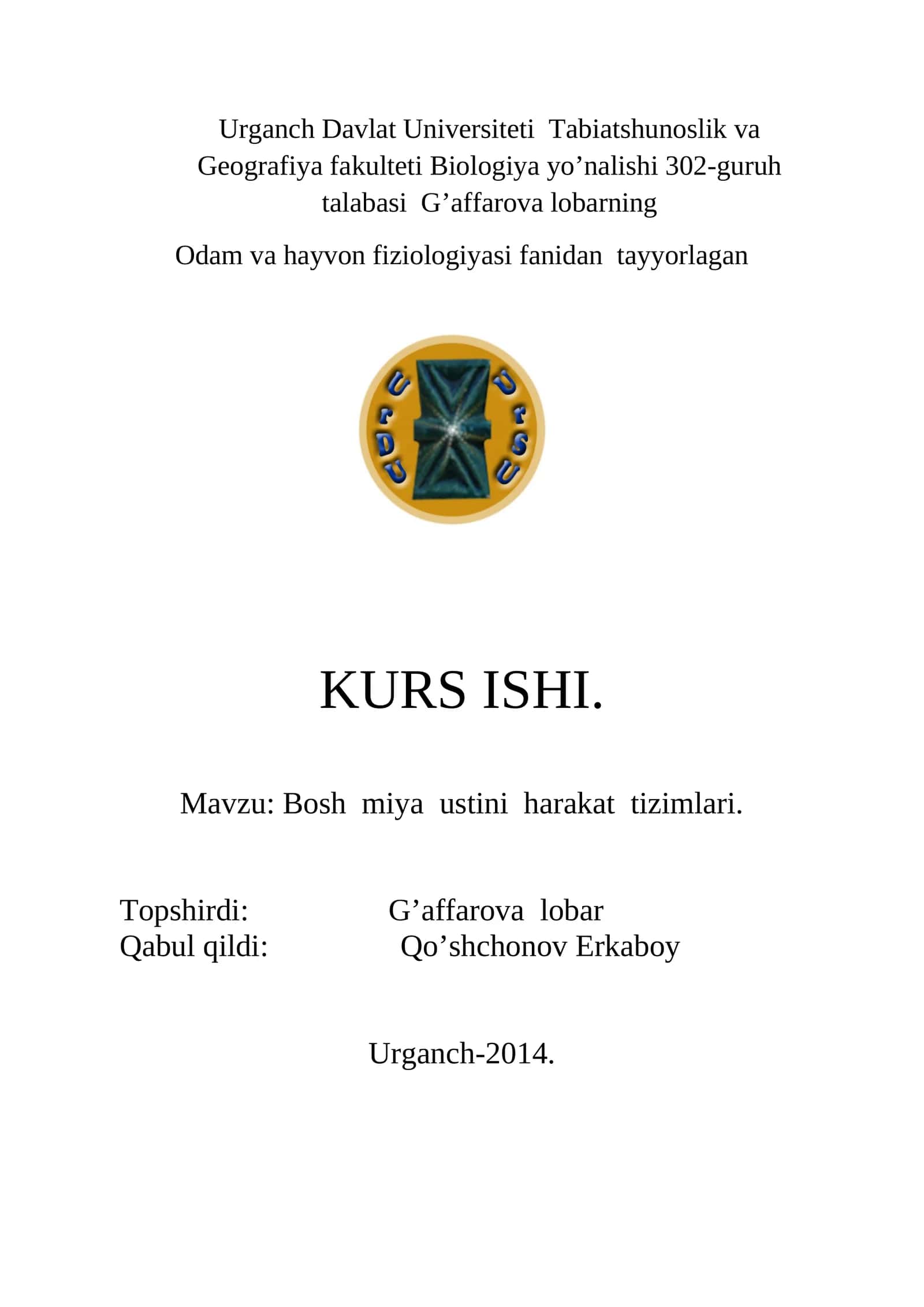 Bosh miya ustini harakat tizimlari 1