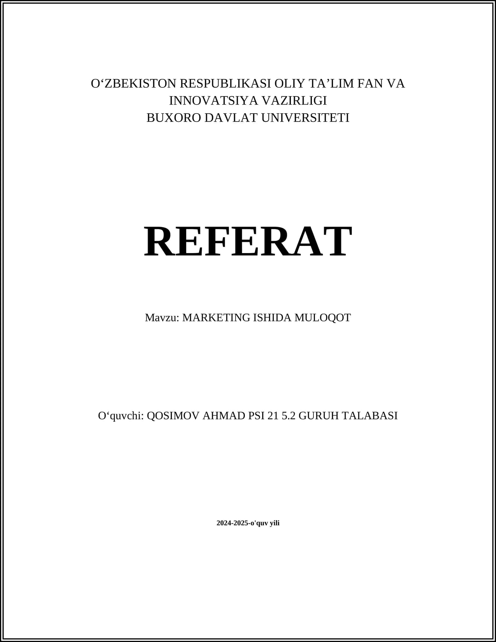 MARKETING ISHIDA MULOQOT 1