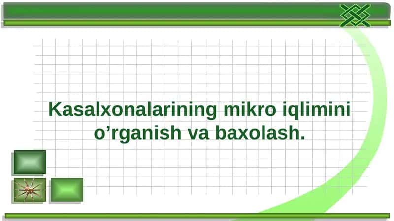 Mikroiqlimni o'rganish 1