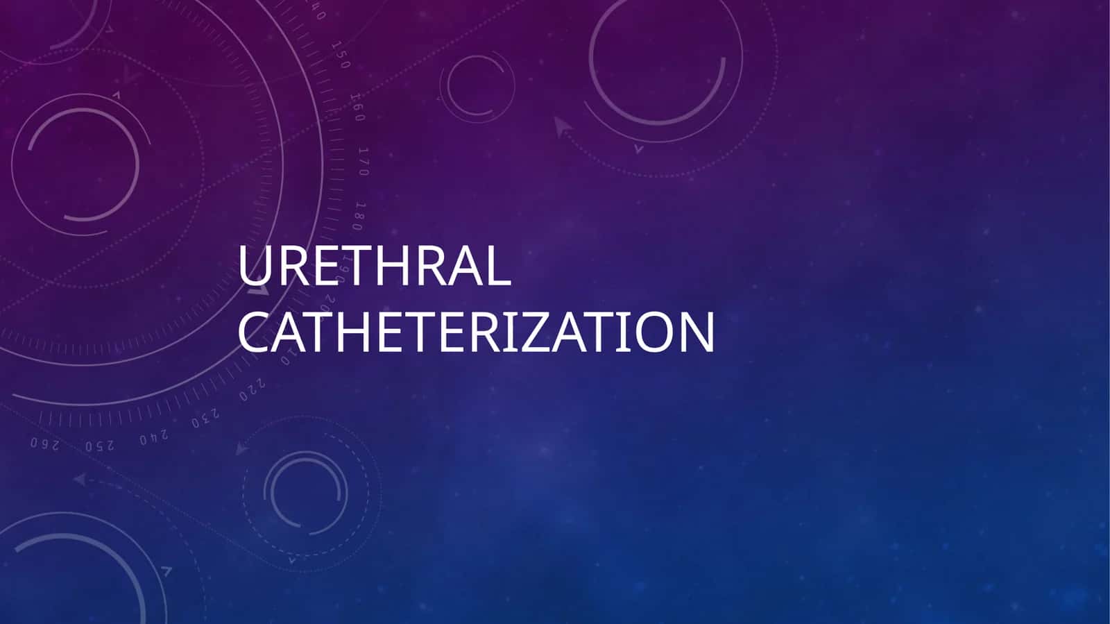Urethral catheterization 1
