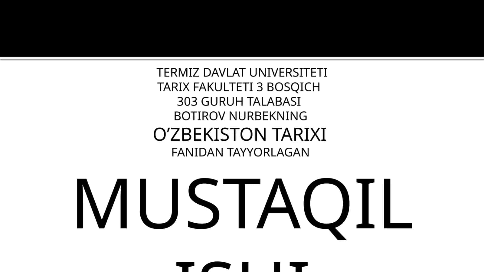 Mustabid Tuzumining Qatag'on Siyosati 1
