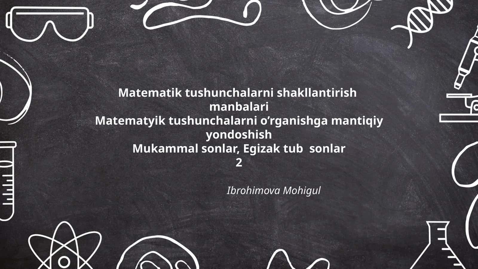 Matematik tushunchalarni shakllantirish manbalari 1