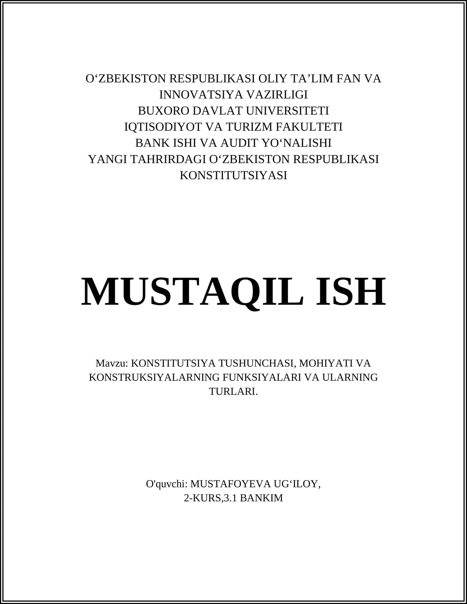 Oʻzbekiston Respublikasi Konstitutsiyasi 1