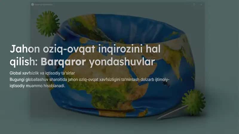 Jahon oziq-ovqat inqirozi va uni hal etish yo‘llari   i 1