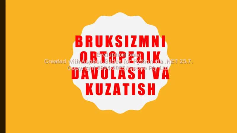 Bruksizmni ortopedik davolash va kuzatish 1