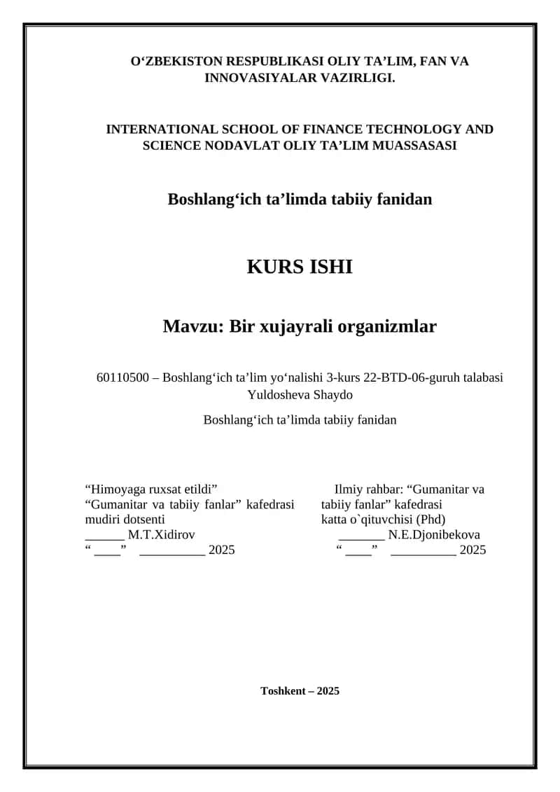 Bir hujayrali organizmlar 1