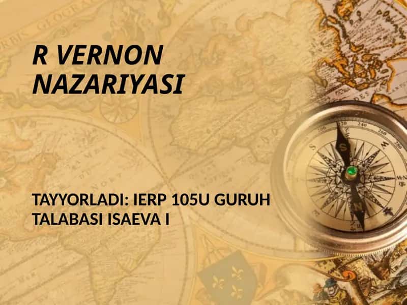 R VERNON NAZARIYASI 1