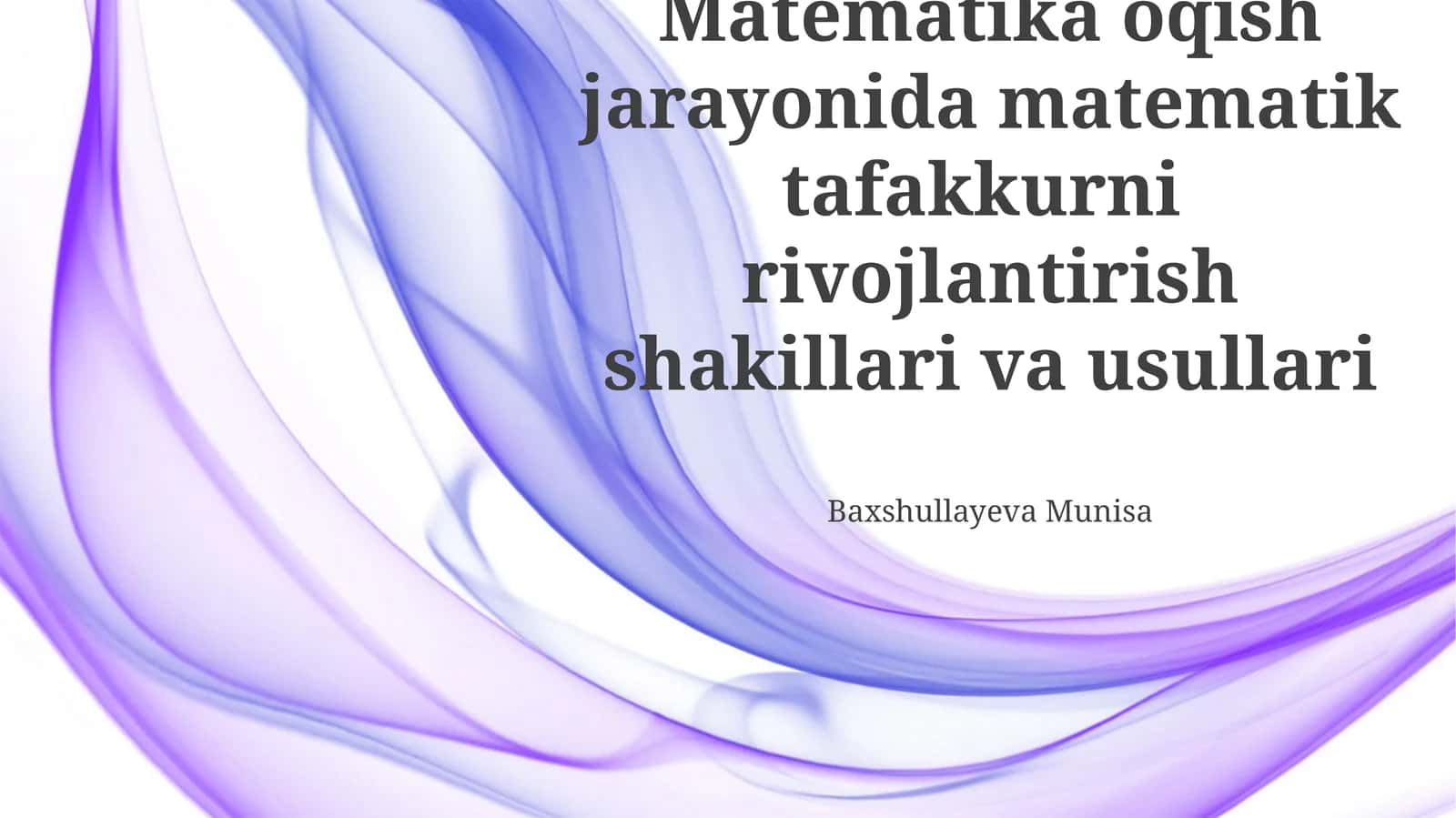 Matematik modellashtirish 1