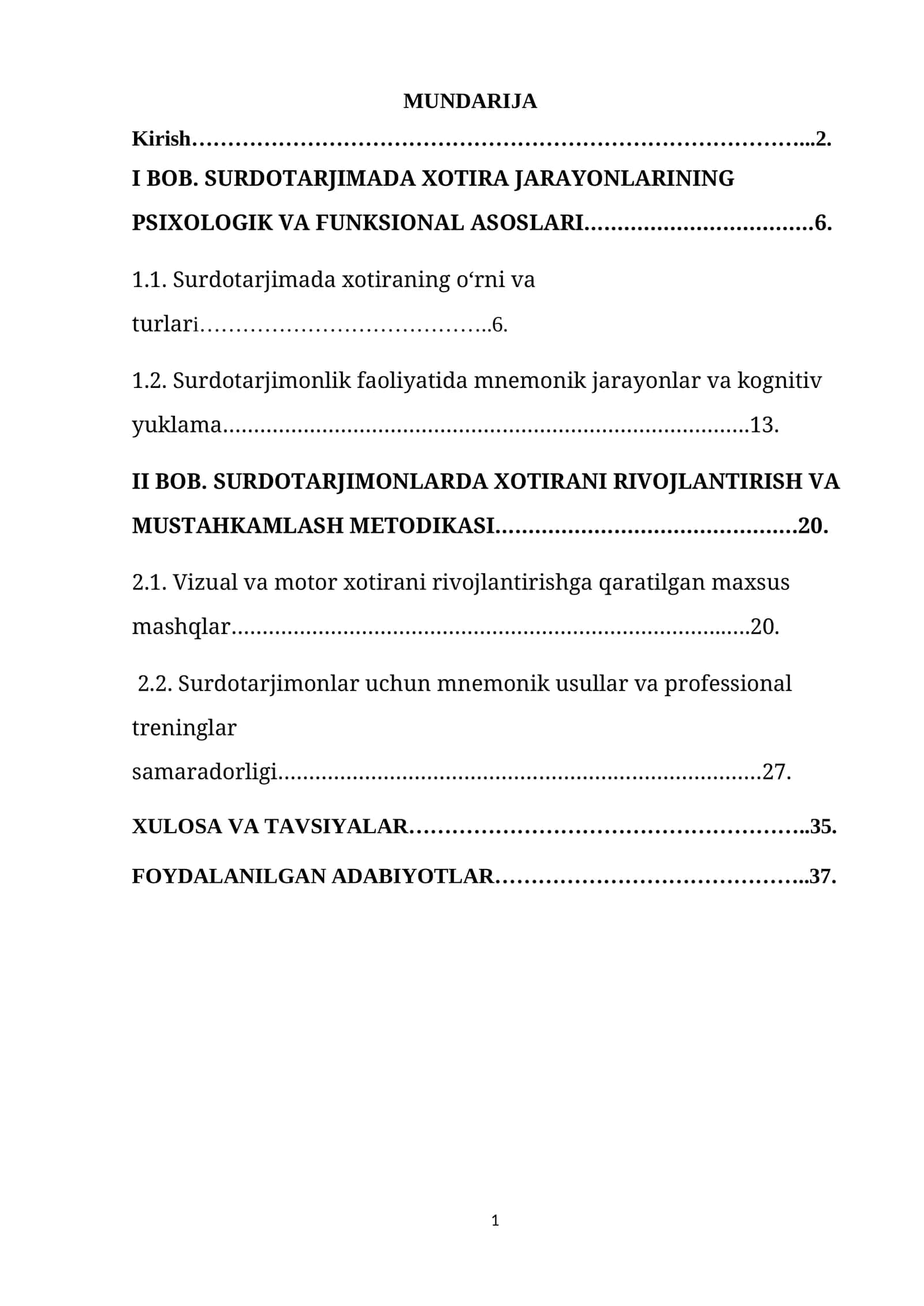 SURDOTARJIMADA XOTIRA JARAYONLARINING PSIXOLOGIK VA FUNKSIONAL ASOSLARI 1