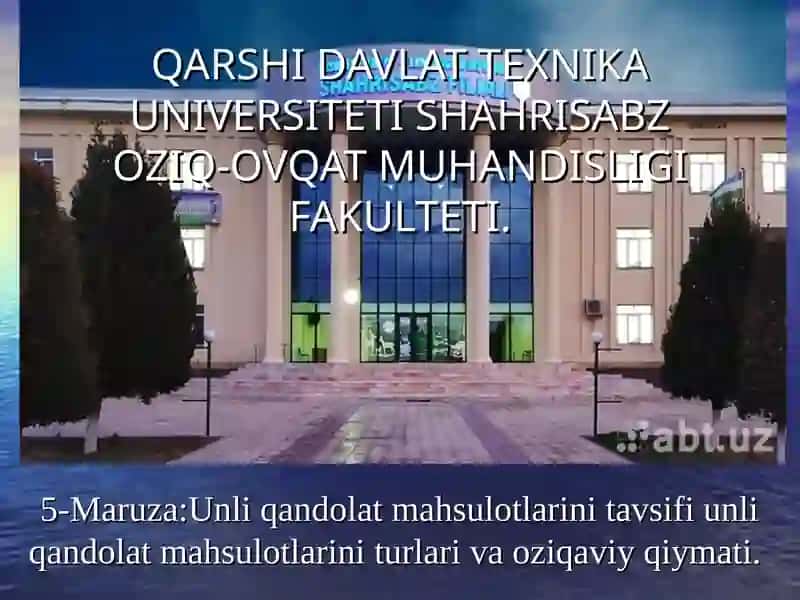 Unli qandolat mahsulotlari