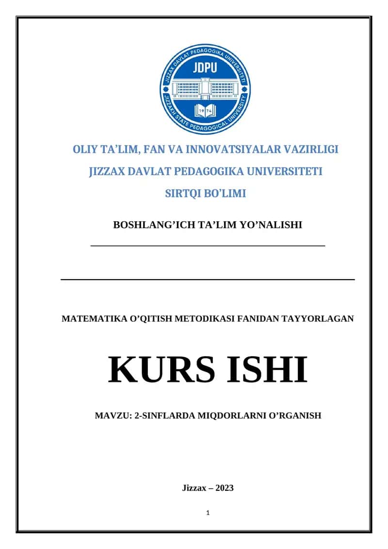2-SINFLARDA MIQDORLARNI O’RGANISH 1