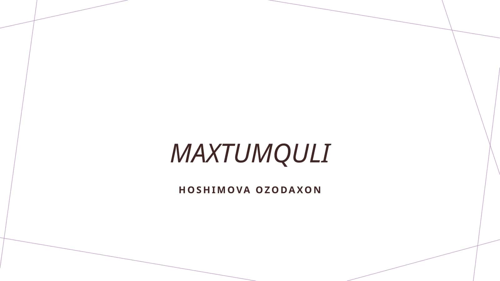 Maxtumquli 1
