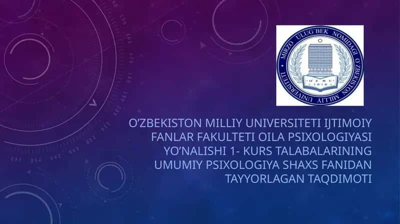 Viktor Franklning Shaxs Nazariyasi 1