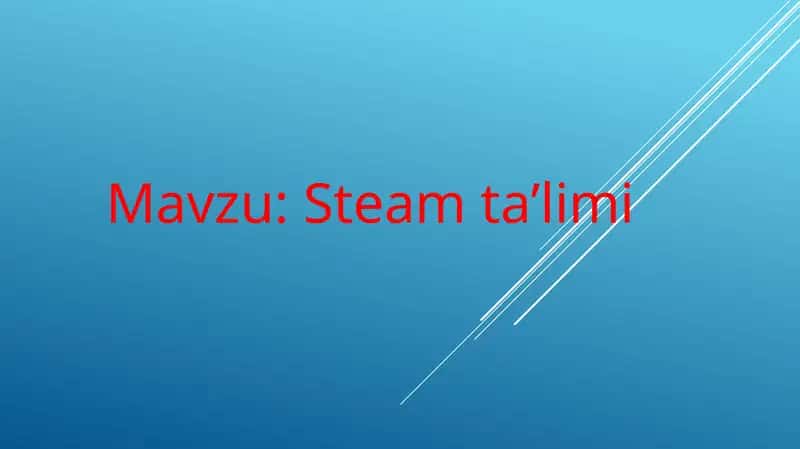Steamta’limi 1
