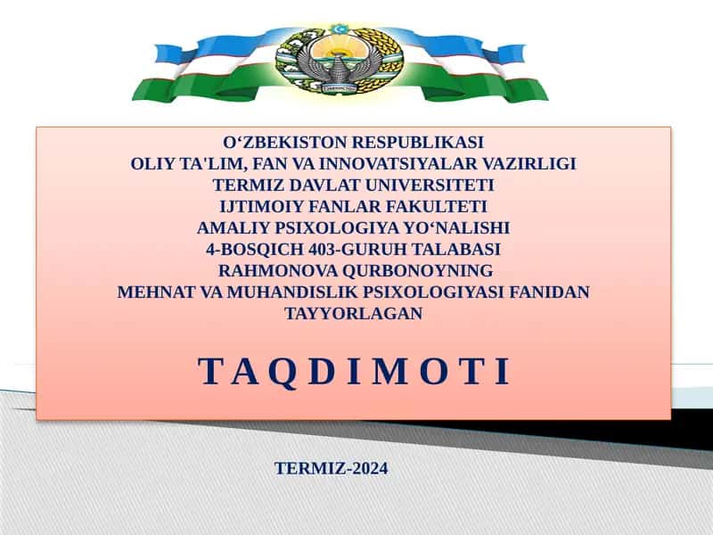 Kasbiy Faoliyat va Kasbiy Qobiliyatlar 1