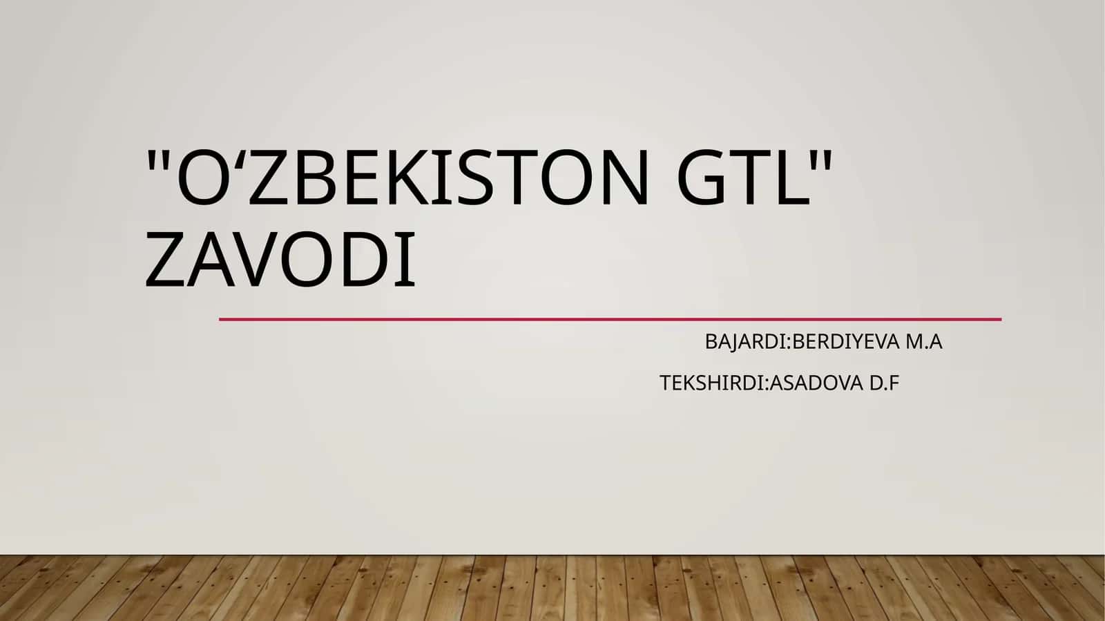 OʻzbekistonGTL zavodi 1
