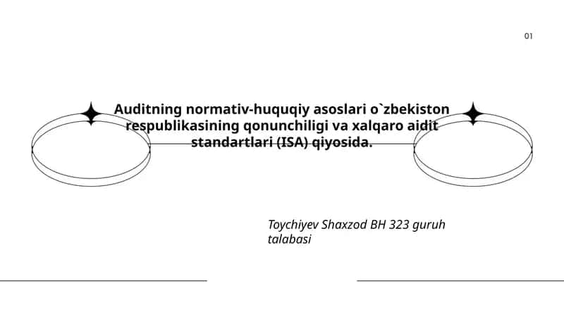 Auditning normativ-huquqiy asoslari 1