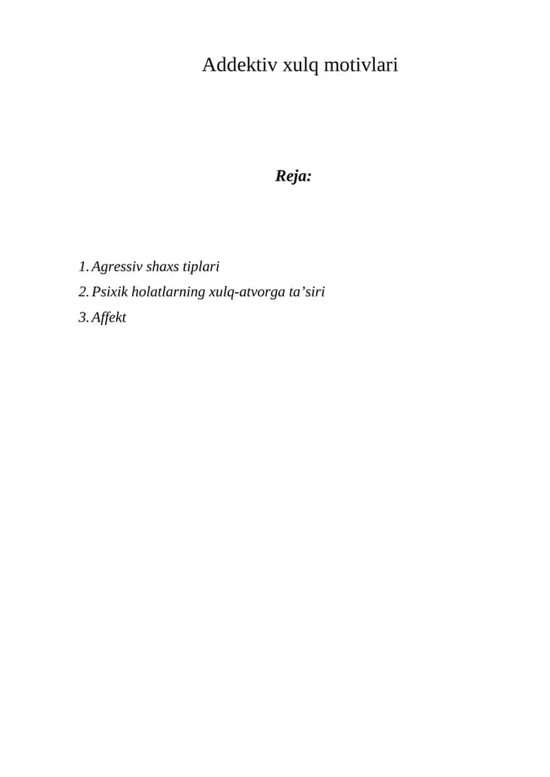 Xulq motivlari 1