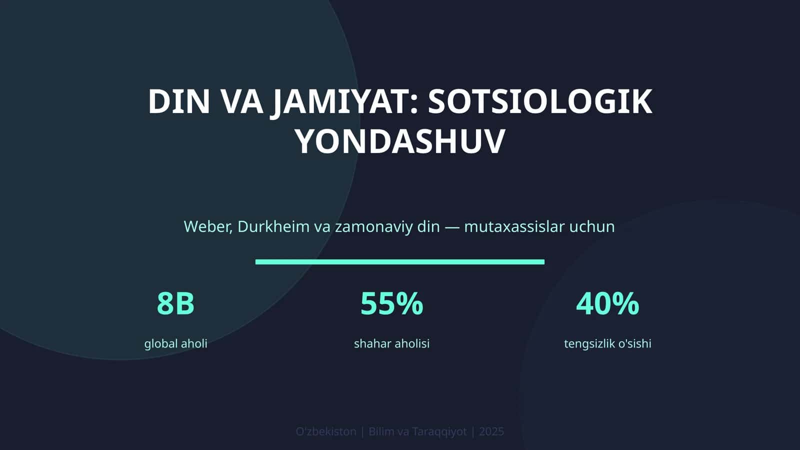 DIN VA JAMIYAT: SOTSIOLOGIK YONDASHUV 1