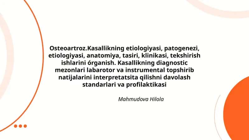 Osteoartroz 1