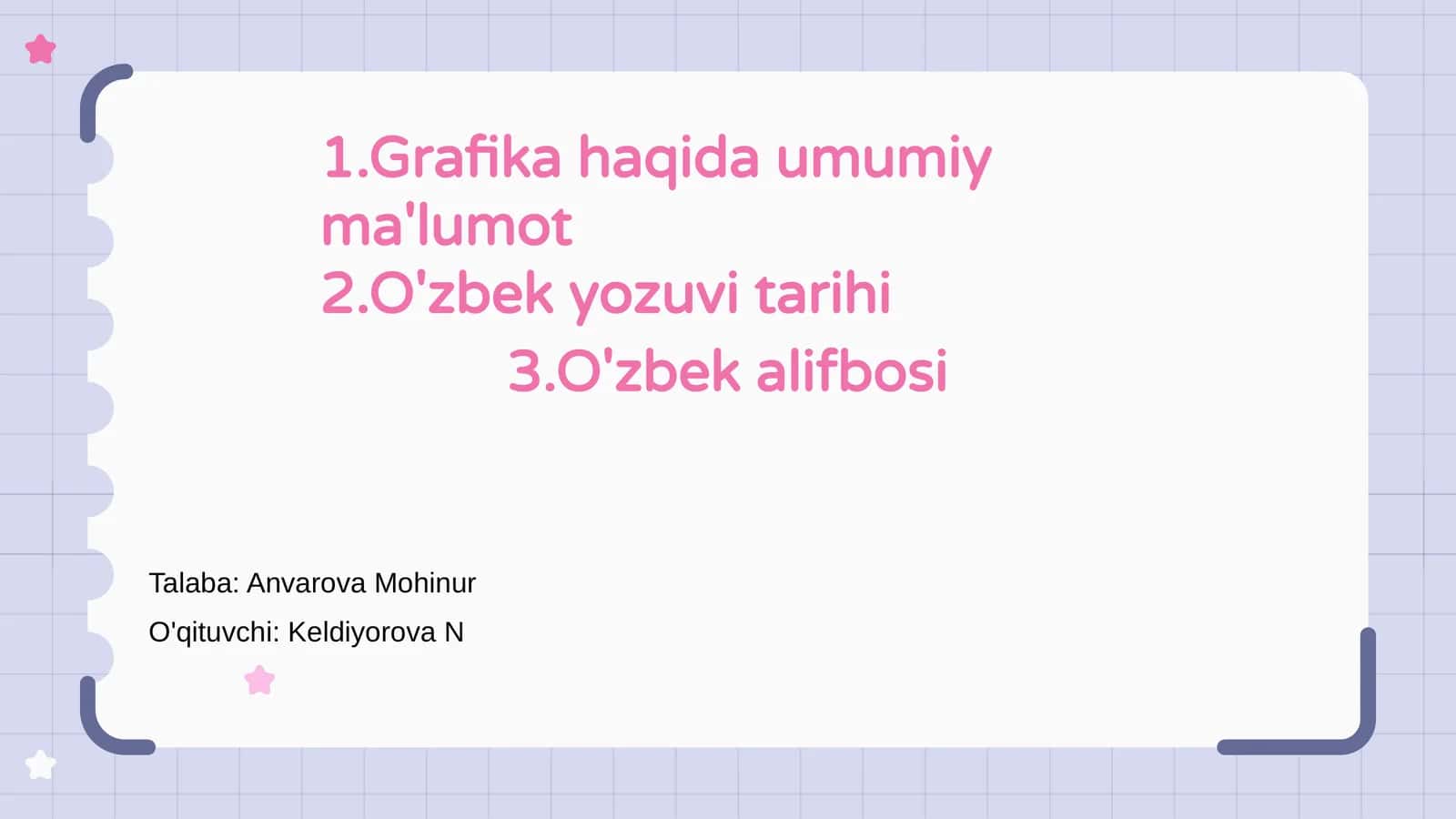 Grafika haqida umumiy ma'lumot 1