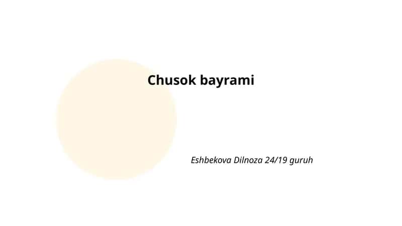 Chusok bayrami 1