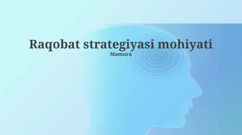 Raqobat strategiyasi mohiyati 1
